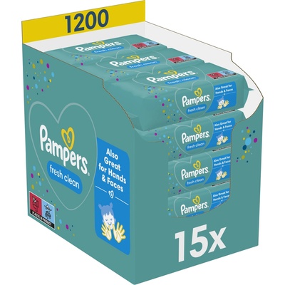 Pampers Мокри кърпички Pampers Fresh Clean - 15 х 80 броя (1100039878)