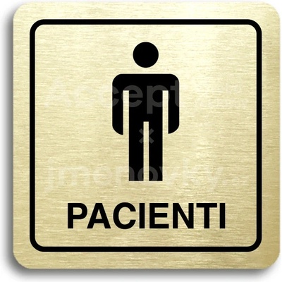 ACCEPT Piktogram pacienti II - zlatá tabulka - černý tisk