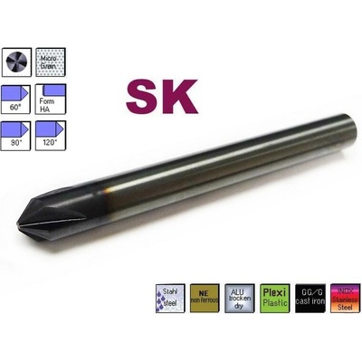 SK fréza pr. 8,0 mm 4bř. pro srážení hran 120° AlTiN , typ N , Ceranit 36.800.120