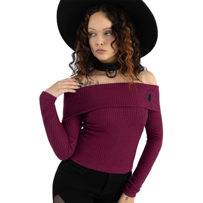 KILLSTAR tričko Cruor Off Shoulder Čierna