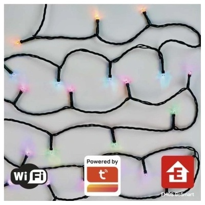 EMOS Lighting GoSmart LED vianočná reťaz 18 m vonkajšia aj vnútorná RGB programy časovač wifi