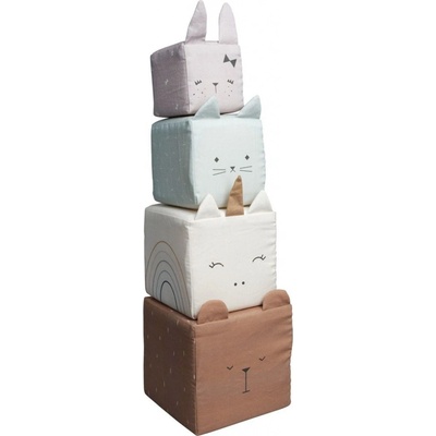 Fabelab Látkové měkké kostky zvířata