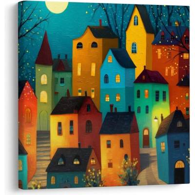 Obraz sváteční světla ve městě - 40x40
