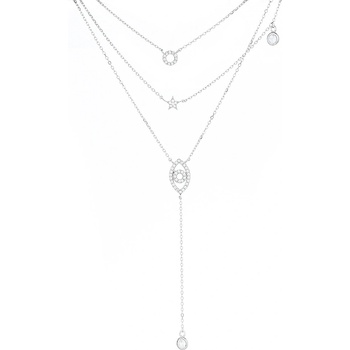 DELIS Стерлингово сребро 925, jw1243, шарка звезда и звезда, с родиево покритие (jw1243)