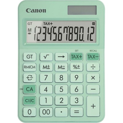 Canon Калкулатор Canon LS-125KB-GR, 12 разряден дисплей, функция за запаметяване, зелен (6819C001)