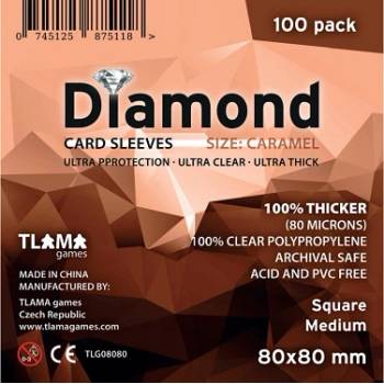 Tlama games Obaly na karty Diamond Caramel Square Medium