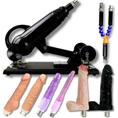Sex Machine s 6x Penis Dildo Anální Vibrátor Nastavitelný Úhel a Rychlost