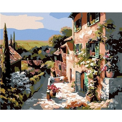 zuty Malování podle čísel Dům v Toskánsku 100 x 80 cm bez rámu a bez vypnutí plátna