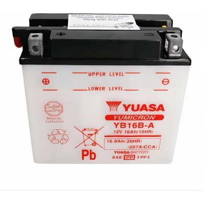 YUASA Yumicron 12V 16Ah left+ YB16B-A