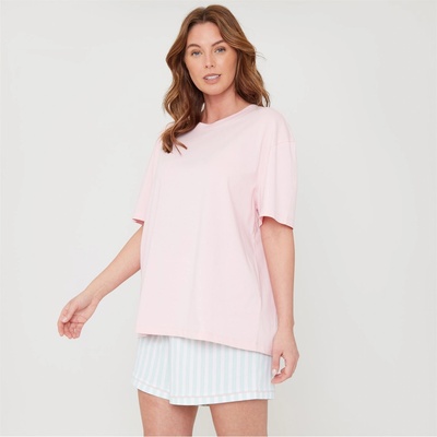 Miso Пижама Miso Women's Stripe Short-Sleeve Pyjama Set - Pink