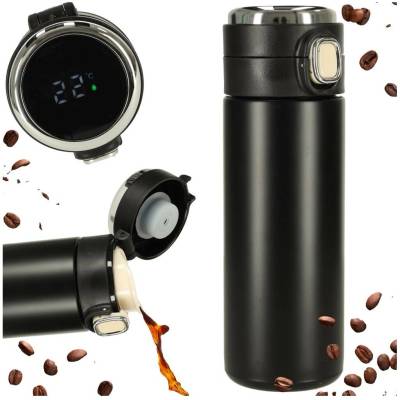 KIK Termohrnek s náustkem LED termoska černý 420 ml