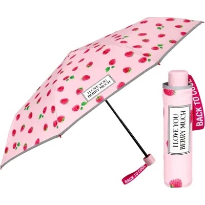 Детски сгъваем чадър Perletti CoolKids Raspberries 15612, Розов