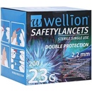 Wellion Safety Lancets 23G Lanceta bezpečnostná priemer 2,2 mm, sterilná, jednorazová 200 ks