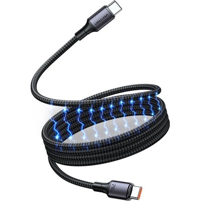 Vention TSABG USB 2.0 C Male to C Male 5A Magnetic 1,5m černý stříbrný
