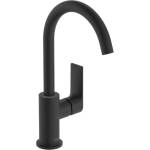 Hansgrohe Rebris E - Смесител за умивалник с излив и въртяща се дюза, матово черно 72576670 (72576670)