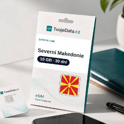 eSIM Severní Makedonie 10 GB / 29 dní
