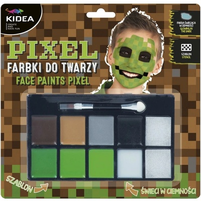 KIDEA Barvy na obličej PIXEL fosforeskující barvy