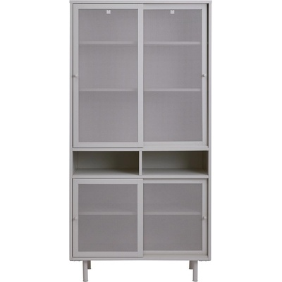 Unique Furniture Сиво метално шкафче с плъзгащи се врати 90x180x40 cm Veep - Unique Furniture (50240002)