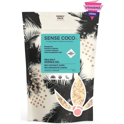 Sense Coco Kokosové chipsy s mořskou solí BIO 250 g