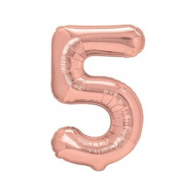 PartyPal Fóliové balónky rosegold č. 0- 9 40 cm Číslo: 5