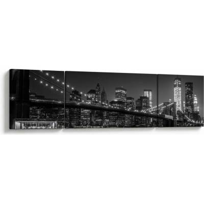 Obraz Brooklyn mostu v New Yorku, třídílný 170x50 cm
