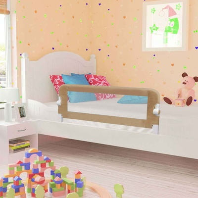 shumee zábrana na posteľ sivohnedá 120x42 cm polyester