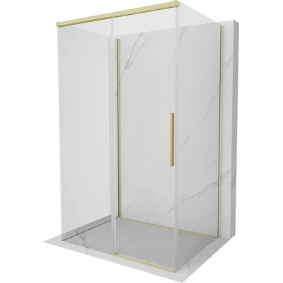 Mexen Rox-3S 3-стенна плъзгаща се душ кабина 105 x 95 см, прозрачна, златна (8C2-105-095-55-00-3S)