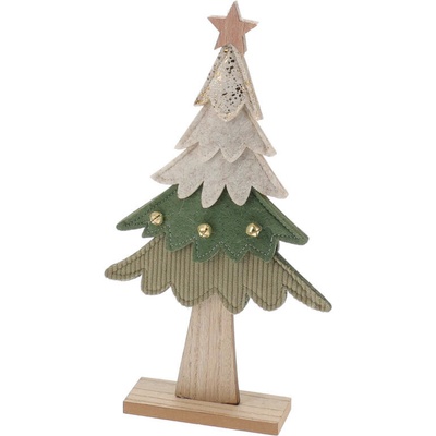 decoDoma Filcová vánoční dekorace STROMEK zelená 39 cm
