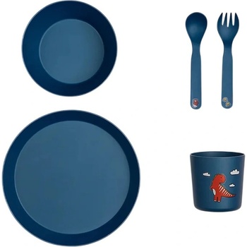 Citron Детски комплект за хранене Citron - Blue Dino (PLA_TABLEWARE_SET_BLUE_DINO)