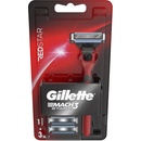 Ruční holicí strojky Gillette Mach3 Start Red + 3 ks hlavic