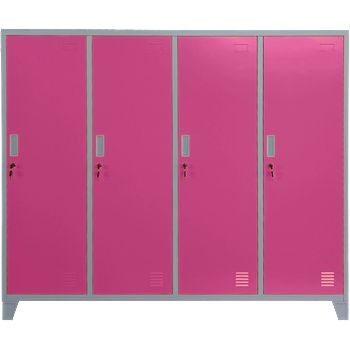 Carmen Метален шкаф Carmen CR-1604-4 JZ - сив / розов