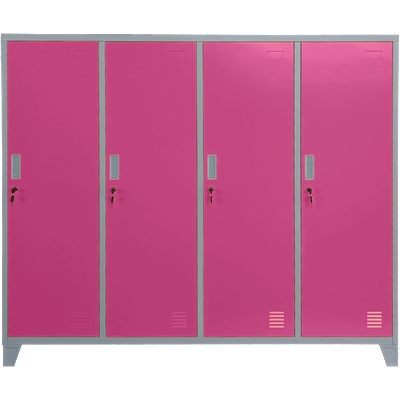 Carmen Метален шкаф Carmen CR-1604-4 JZ - сив / розов