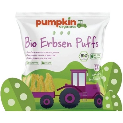 Pumpkin Organics BIO Fúkané chrumky Hrachové 12.mesiac 20 g