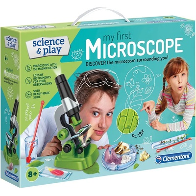 Clementoni Комплект Clementoni Science & Play - Моят първи Микроскоп, с аксесоари (61724)