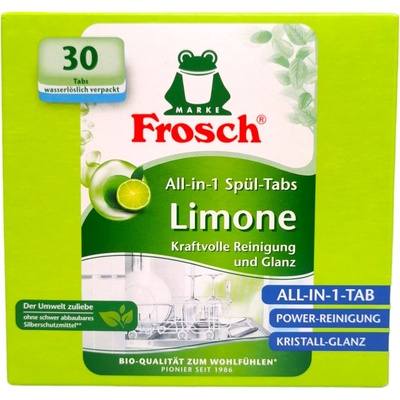 Frosch таблетки за съдомиялна машина, Лимон, Всичко в едно, 30 броя