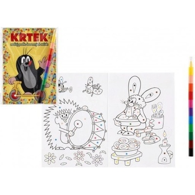 Krtek Maluj podle barevných teček maxi voskovky