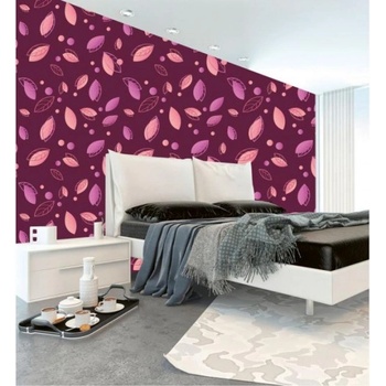 DIMEX ART s. r. o Луксозна флизелинова тапета лилави падащи листа