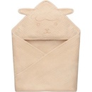 Lionelo Detská mušelínová osuška s kapucňou Béžová Cappuccino LN0280