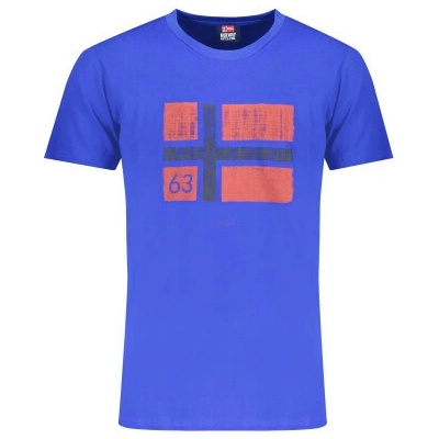 Norway 1963 stylové pánské tričko s krátkým rukávem Blue