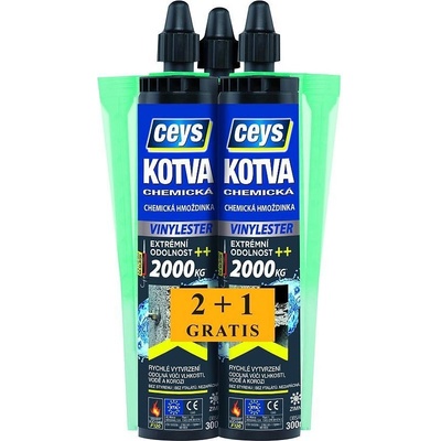 CEYS Chemická kotva vinylester 300 ml 2 a 1 ks ZDARMA