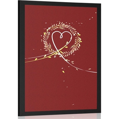 Plakát jedinečné lidové srdce - 40x60 no frame