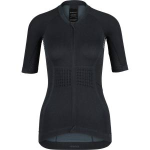 X-Bionic Дамска фланелка с къс ръкав за колоездене X-Bionic Women's Xceed Ride Jersey S/S Cycling jersey - X Black / Rhino Grey (156-2323-0214)