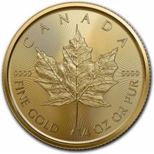 Royal Canadian Mint Maple Leaf Zlatá minca 1/4 oz