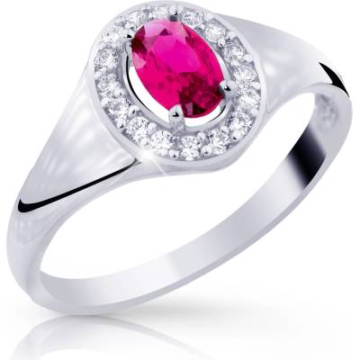 Cutie Jewellery gold Designově dámský prsten Z8055 ze zlata se zirkony Bílá Červená