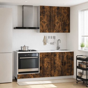 vidaXL Кухненски единица PORTO 5 бр. Опушен дъб Инженерна дървесина (3438280)