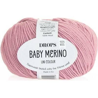 Příze DROPS Baby merino uni color 27- starorůžová