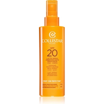 Collistar Smart Sun Protection Tanning Moisturizing Milk Spray SPF 20 защитен лосион в спрей SPF 20 200ml