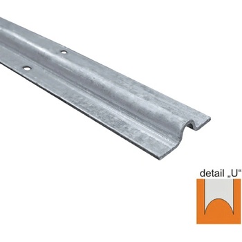 EKOfence Koľajnička vodiaca spodná-U, Zn, 60x16mm, t3mm, L6 8755