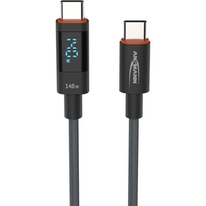ANSMANN usb кабел, usb-c - usb-c, led индикатор, 1, 2 м (1700-0176)