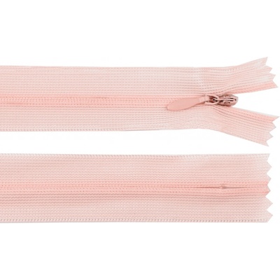 Spirálový zip skrytý šířka 3 mm délka 60 cm dederon Barva: 361 broskyńová svetlá